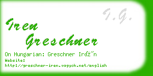 iren greschner business card